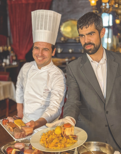 Gregorio Contreras, Director de Lhardy  y Marcos Pérez, Jefe de Cocina