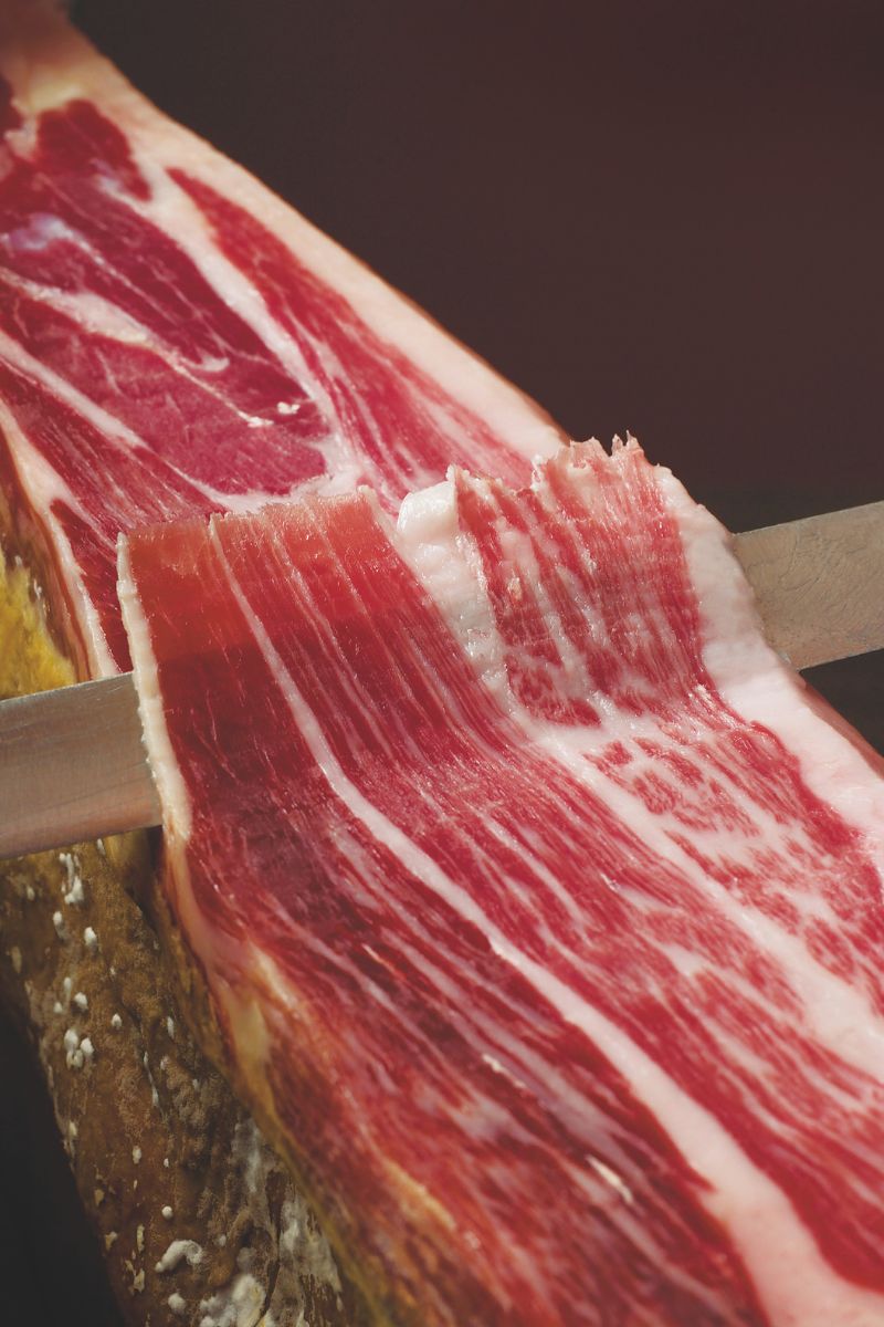 Jamón curado: "Más de 36 meses de curación. Sabor, aroma y textura especial" 